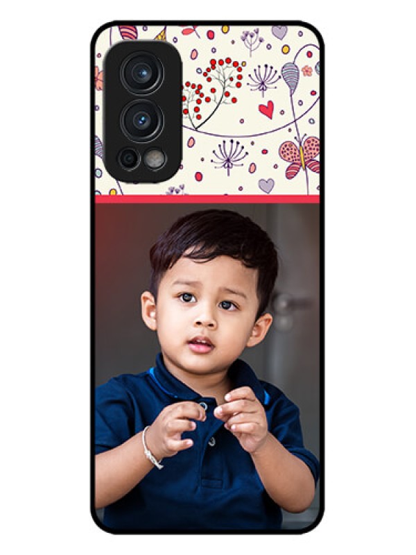 Custom OnePlus Nord 2 5G Custom Metal Phone CasePremium Floral Design
