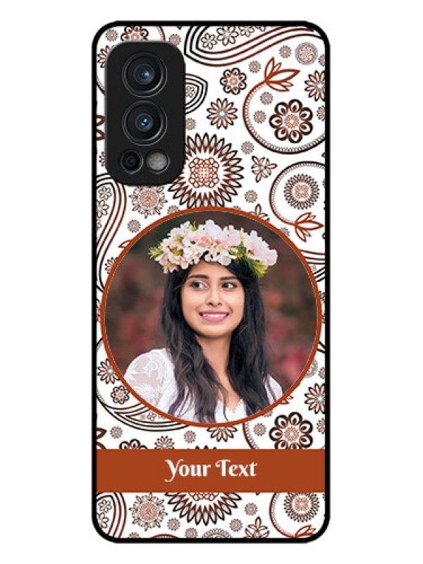 Custom OnePlus Nord 2 5G Custom Metal Phone CaseAbstract Flower Design
