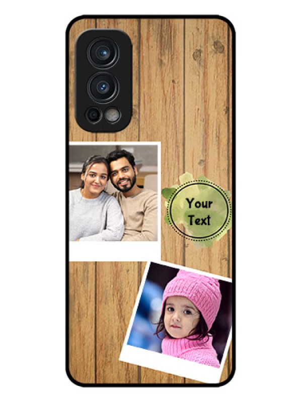 Custom OnePlus Nord 2 5G Custom Metal Phone CaseWooden Texture Design