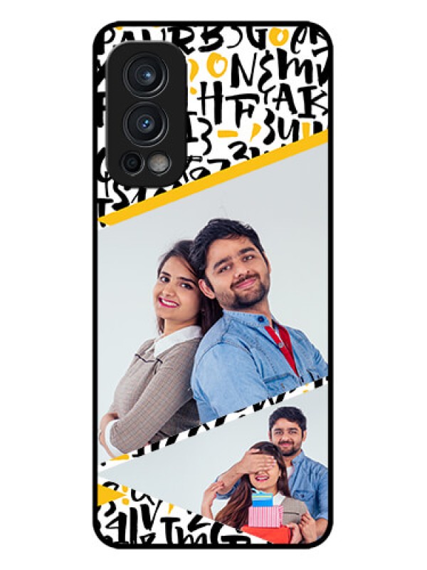 Custom OnePlus Nord 2 5G Custom Metal Phone CaseLetters Pattern Design