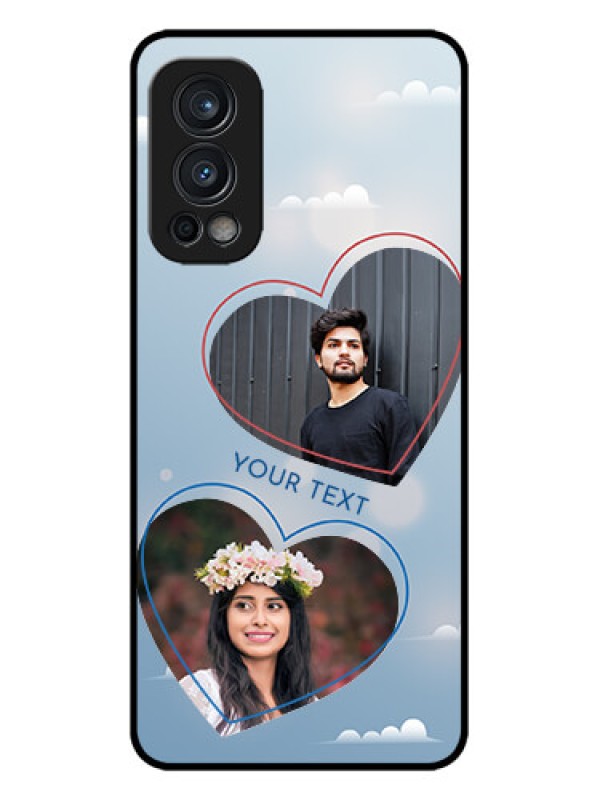 Custom OnePlus Nord 2 5G Custom Metal Phone CaseBlue Color Couple Design