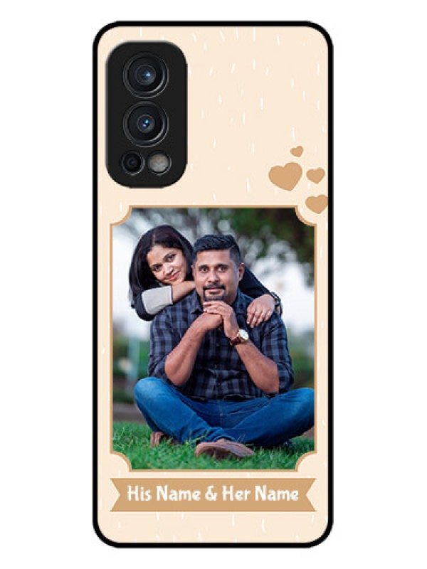 Custom OnePlus Nord 2 5G Custom Metal Phone CaseWith Confetti Love Design