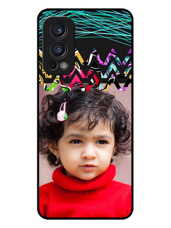 Custom OnePlus Nord 2 5G Custom Metal Phone CaseNeon Abstract Design