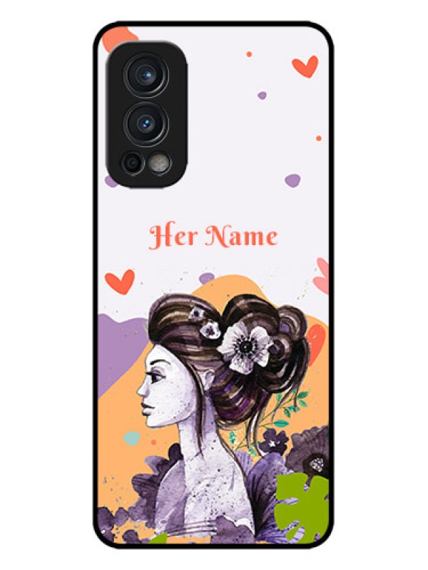 Custom OnePlus Nord 2 5G Custom Metal Phone CaseWoman And Nature Design