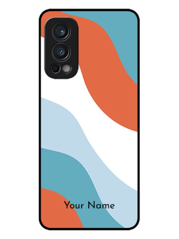 Custom OnePlus Nord 2 5G Custom Metal Phone CaseColoured Waves Design