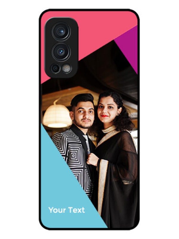 Custom OnePlus Nord 2 5G Custom Metal Phone CaseStacked Triple Colour Design
