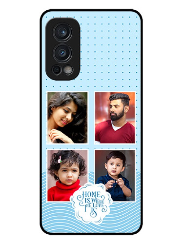 Custom OnePlus Nord 2 5G Custom Metal Phone CaseCute Love Quote With 4 Pic Upload Design