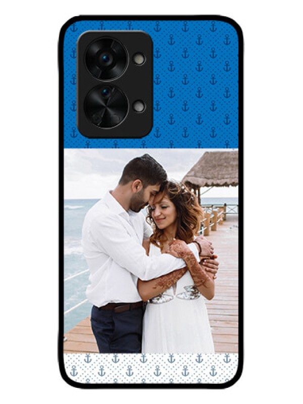 Custom OnePlus Nord 2T 5G Custom Metal Phone CaseBlue Anchors Design