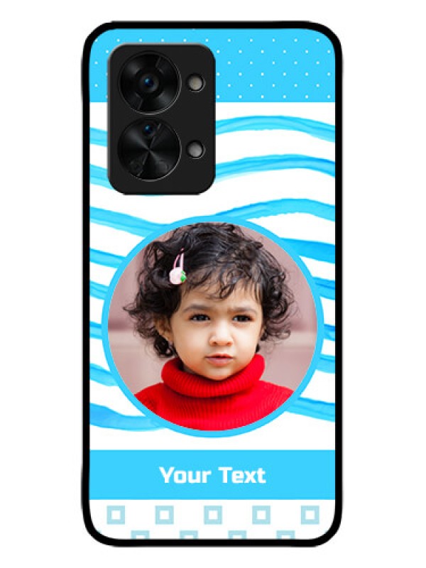 Custom OnePlus Nord 2T 5G Custom Metal Phone CaseSimple Blue Case Design