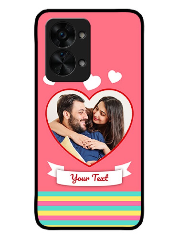 Custom OnePlus Nord 2T 5G Custom Metal Phone CaseLove Shapes Doodle Design