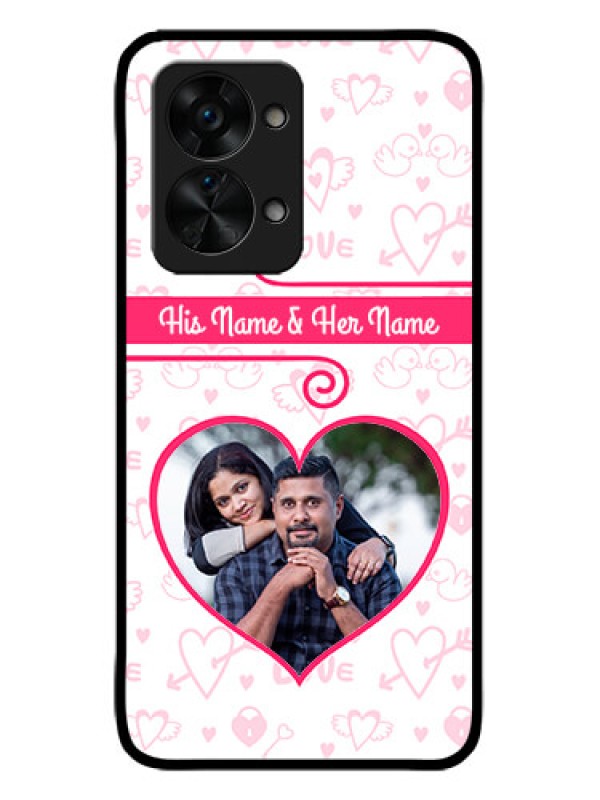 Custom OnePlus Nord 2T 5G Custom Metal Phone CaseHeart Shape Love Design