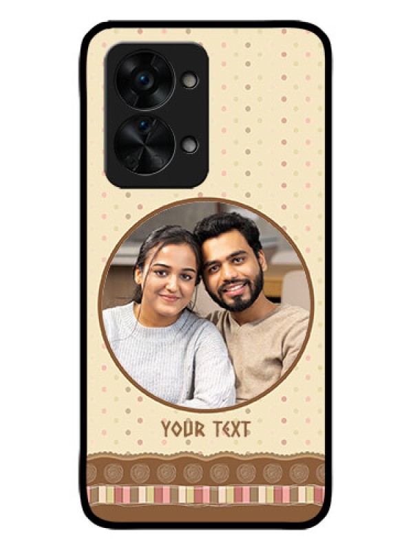 Custom OnePlus Nord 2T 5G Custom Metal Phone CaseBrown Dotted Mobile Case Design