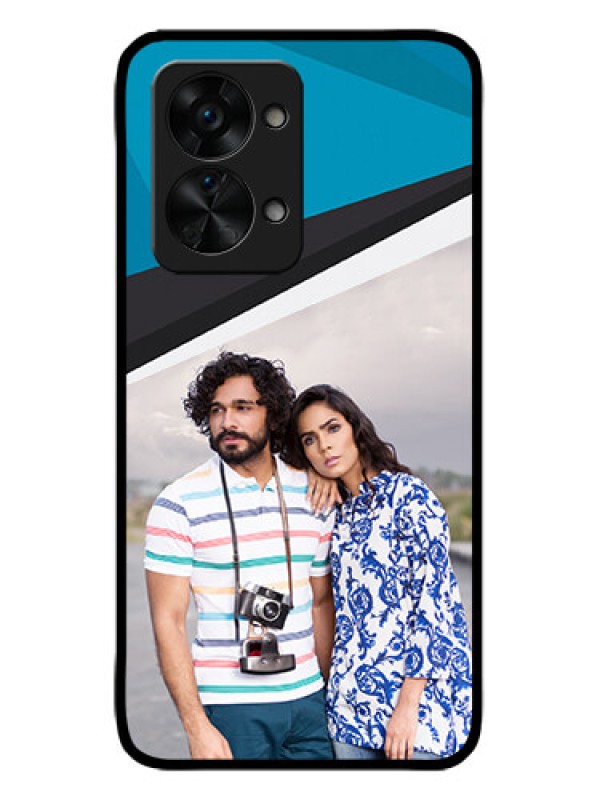 Custom OnePlus Nord 2T 5G Custom Metal Phone CaseSimple Pattern Photo Upload Design