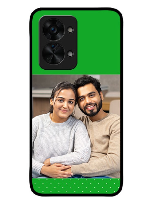 Custom OnePlus Nord 2T 5G Custom Metal Phone CaseGreen Pattern Design