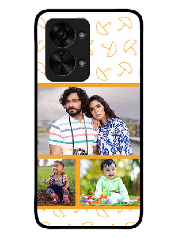 Custom OnePlus Nord 2T 5G Custom Metal Phone CaseYellow Pattern Design