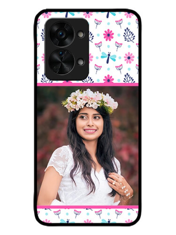 Custom OnePlus Nord 2T 5G Custom Metal Phone CaseColorful Flower Design
