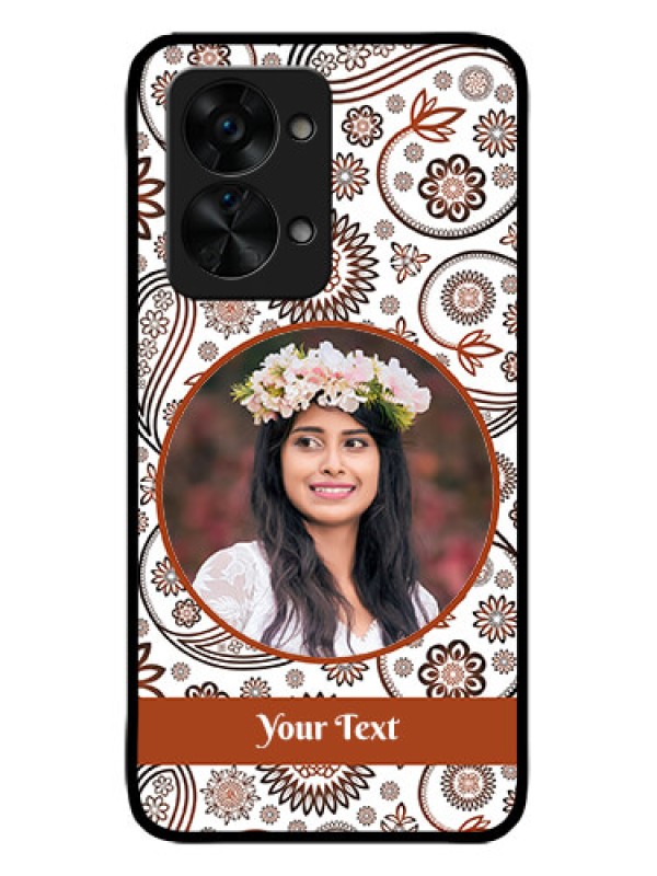 Custom OnePlus Nord 2T 5G Custom Metal Phone CaseAbstract Flower Design