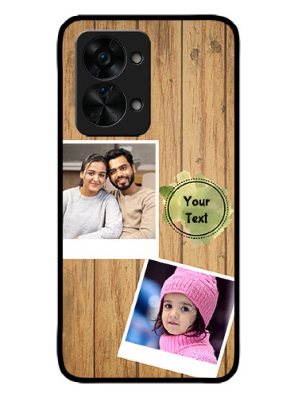 Custom OnePlus Nord 2T 5G Custom Metal Phone CaseWooden Texture Design