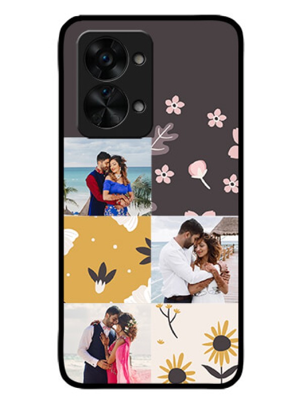 Custom OnePlus Nord 2T 5G Custom Metal Phone Case3 Images With Floral Design