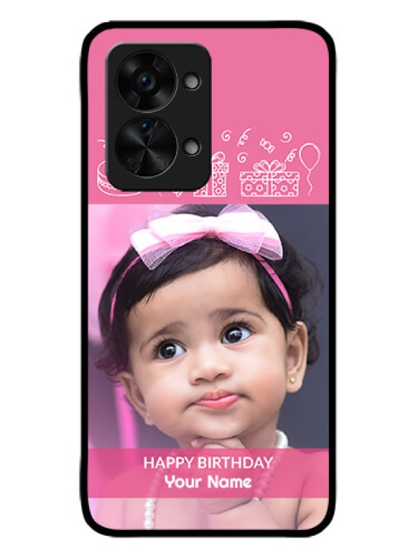 Custom OnePlus Nord 2T 5G Custom Metal Phone CaseWith Birthday Line Art Design