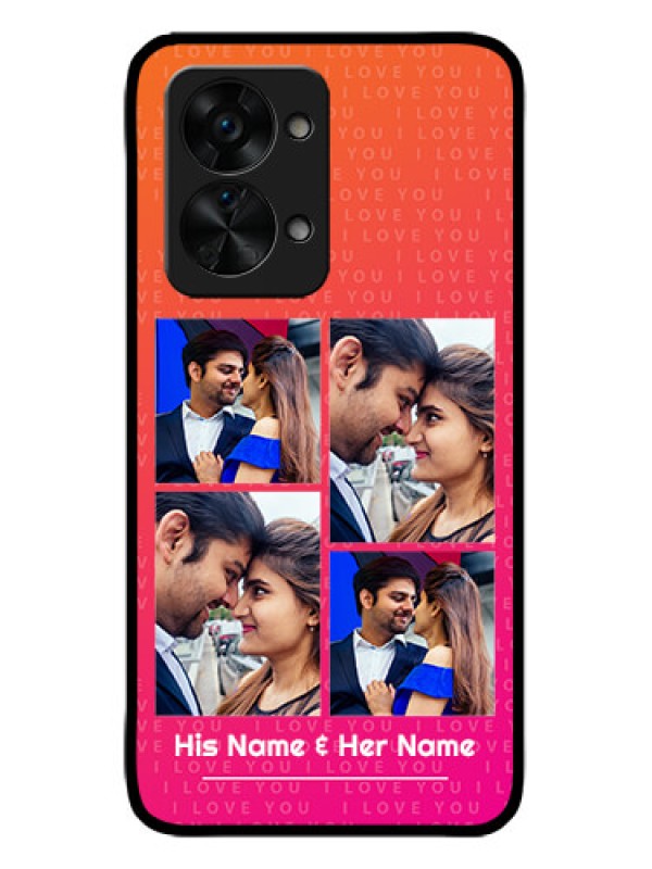 Custom OnePlus Nord 2T 5G Custom Metal Phone CaseI Love You Pink Design