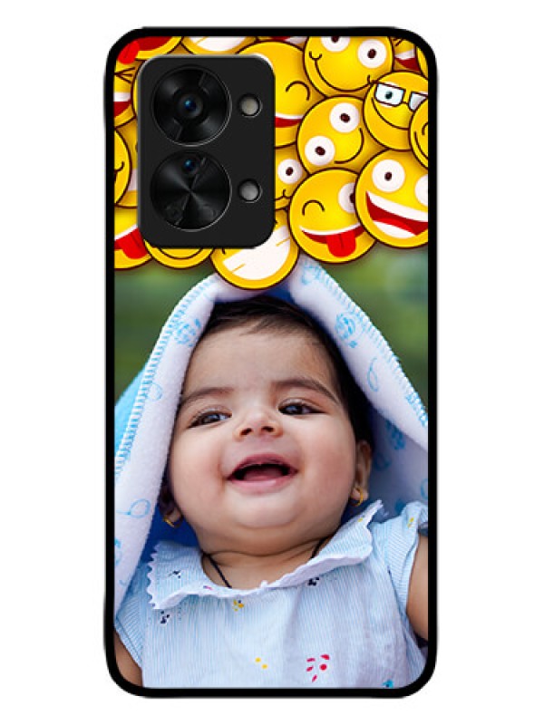 Custom OnePlus Nord 2T 5G Custom Metal Phone CaseWith Smiley Emoji Design
