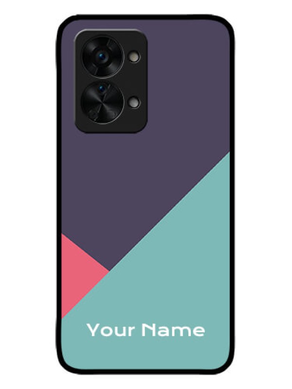 Custom OnePlus Nord 2T 5G Custom Metal Phone CaseTri Color Abstract Design