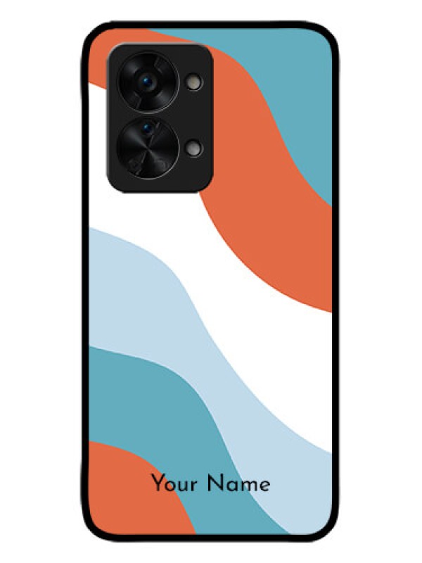 Custom OnePlus Nord 2T 5G Custom Metal Phone CaseColoured Waves Design
