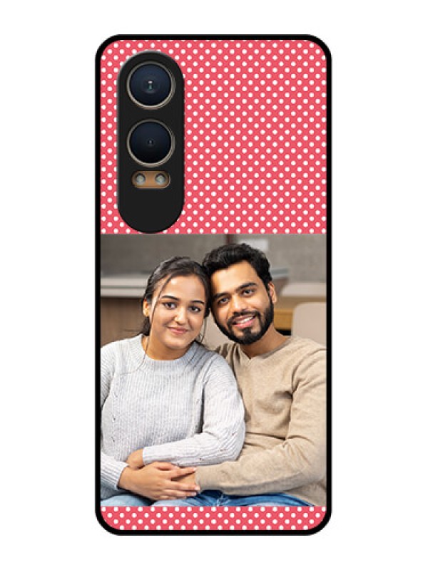 Custom OnePlus Nord Ce 4 Lite 5G Custom Metal Phone CaseWhite Dotted Design