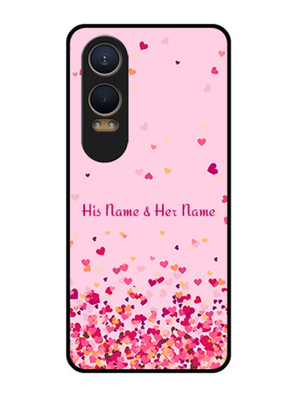Custom OnePlus Nord Ce 4 Lite 5G Custom Metal Phone CaseFloating Hearts Design