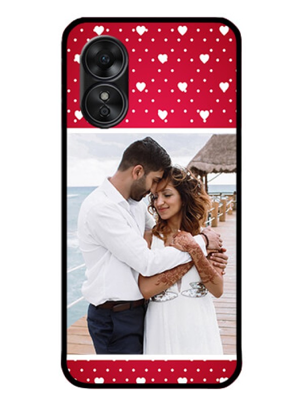 Custom Oppo A17 Custom Metal Phone CaseHearts Mobile Case Design