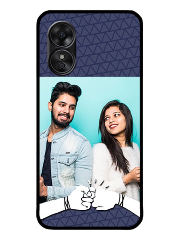 Custom Oppo A17 Custom Metal Phone CaseWith Best Friends Design