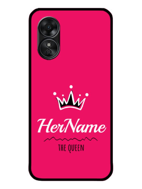 Custom Oppo A17 Custom Metal Phone CaseQueen With Name Design