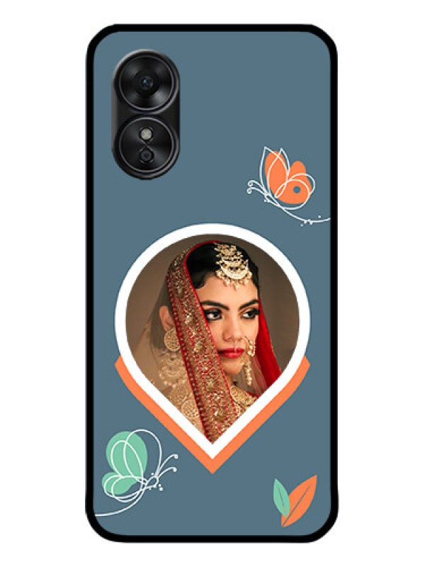 Custom Oppo A17 Custom Metal Phone CaseDroplet Butterflies Design
