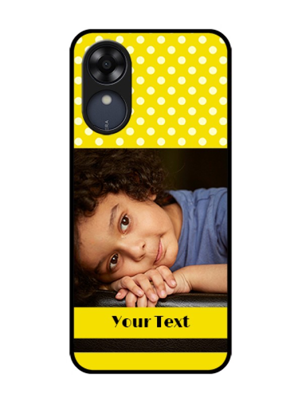 Custom Oppo A17k Custom Metal Phone Case - Bright Yellow Case Design