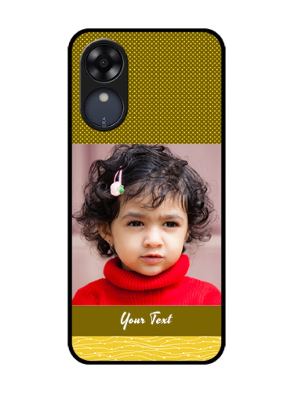 Custom Oppo A17k Custom Metal Phone Case - Simple Green Color Design