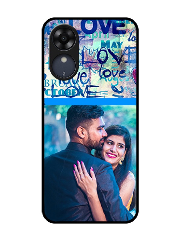 Custom Oppo A17k Custom Metal Phone Case - Colorful Love Design