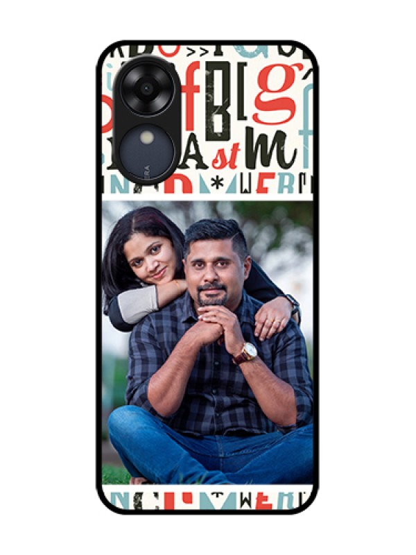 Custom Oppo A17k Custom Metal Phone Case - Alphabet Design