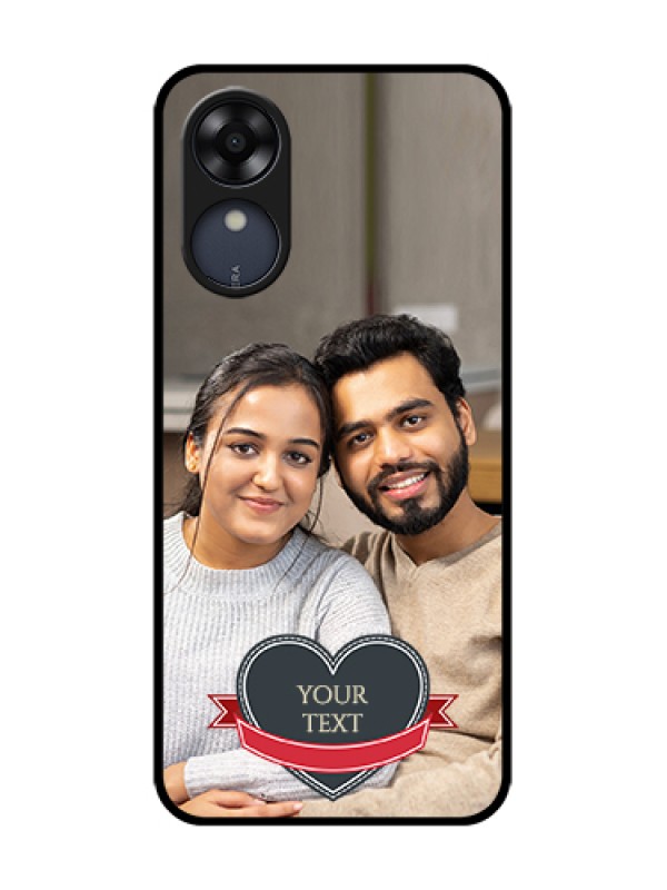 Custom Oppo A17k Custom Metal Phone Case - Just Married Couple Design