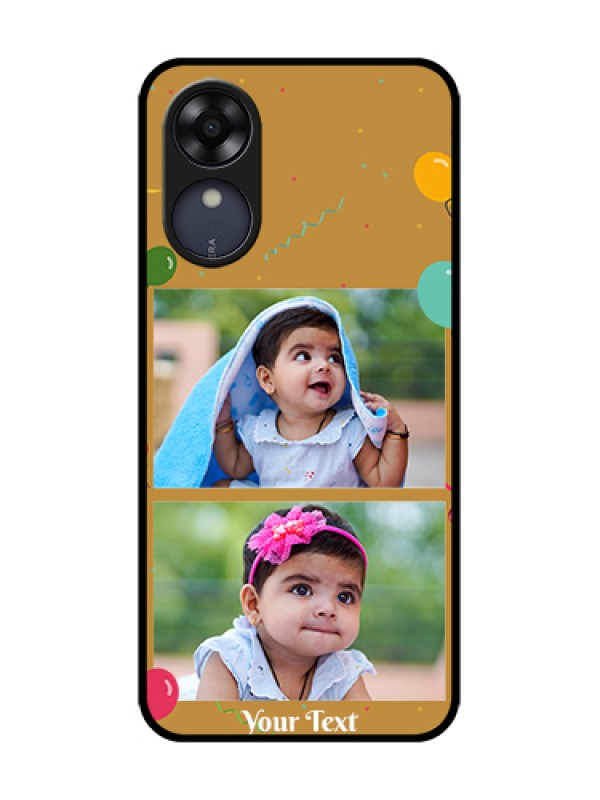Custom Oppo A17k Custom Metal Phone Case - Image Holder With Birthday Celebrations Design