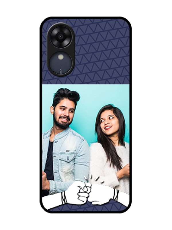Custom Oppo A17k Custom Metal Phone Case - With Best Friends Design
