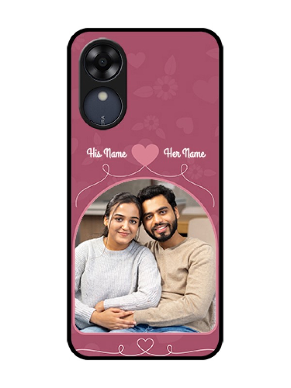 Custom Oppo A17k Custom Metal Phone Case - Love Floral Design