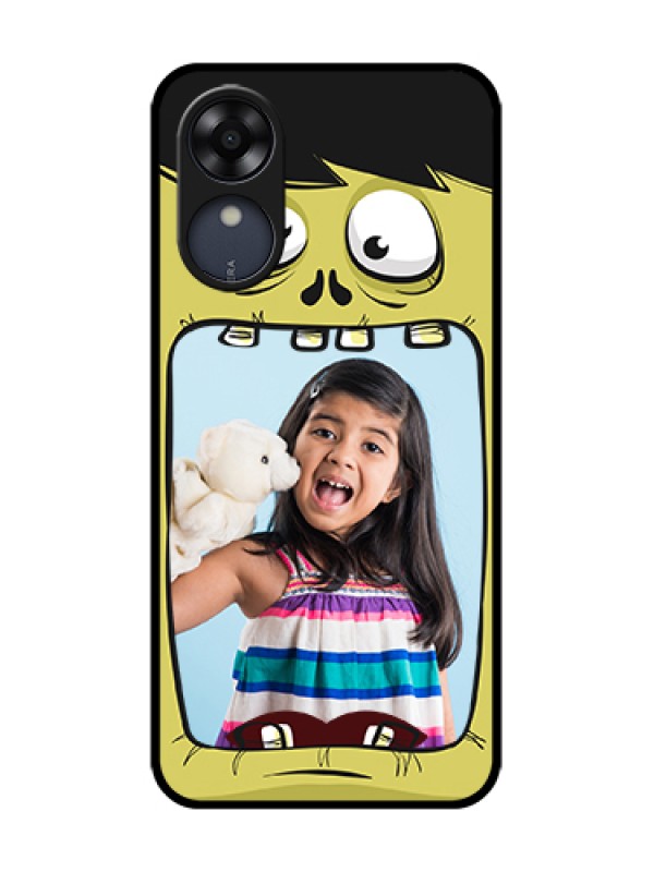 Custom Oppo A17k Custom Metal Phone Case - Cartoon Monster Back Case Design