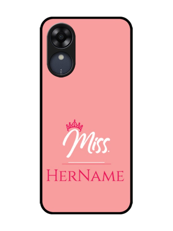 Custom Oppo A17k Custom Metal Phone Case - Mrs With Name Design