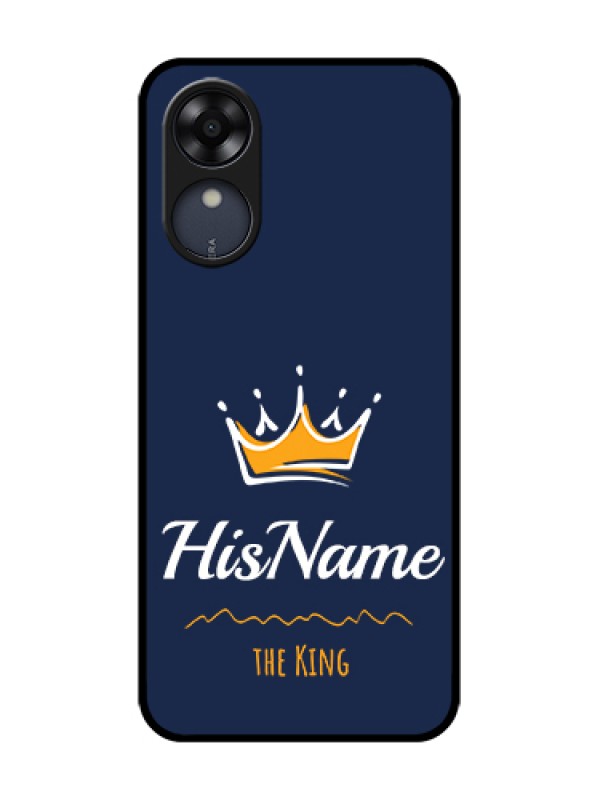 Custom Oppo A17k Custom Metal Phone Case - King With Name Design