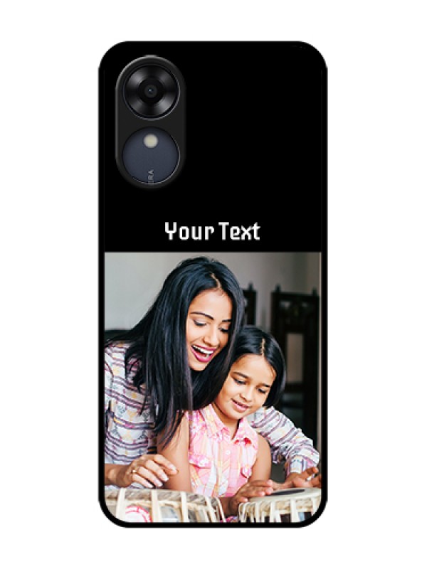 Custom Oppo A17k Custom Metal Phone Case - Photo With Name Design