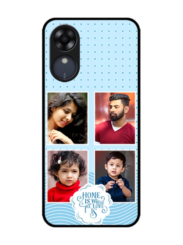 Custom Oppo A17k Custom Metal Phone Case - Cute Love Quote With 4 Pic Upload Design