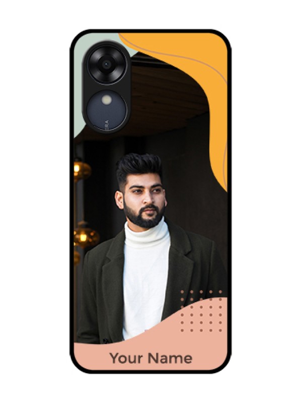 Custom Oppo A17k Custom Metal Phone Case - Tri - Coloured Overlay Design