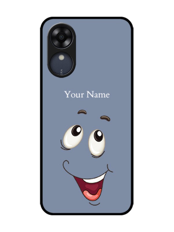 Custom Oppo A17k Custom Metal Phone Case - Laughing Cartoon Face Design
