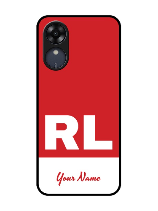 Custom Oppo A17k Custom Metal Phone Case - Dual Tone Custom Text Design